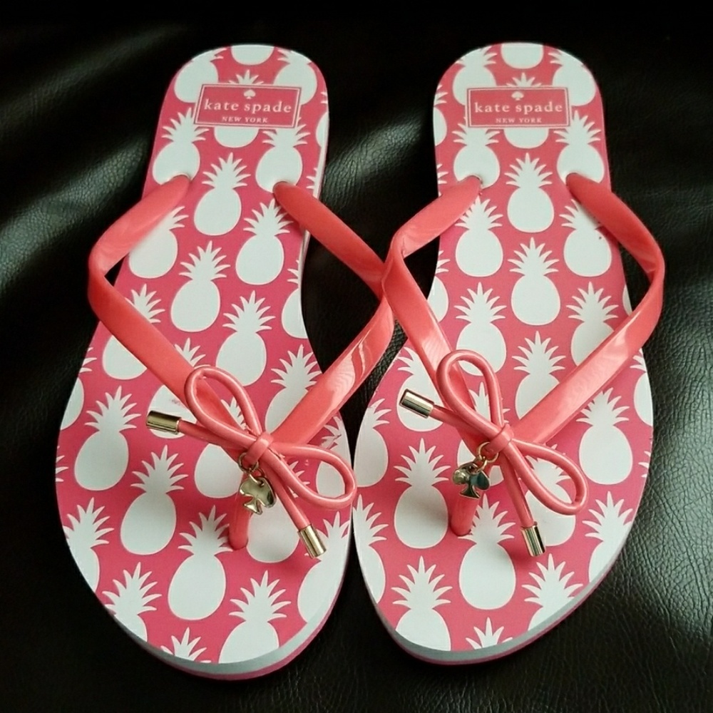 ♠️KATE SPADE- PINEAPPLE FLIP FLOPS ( Size L 9-10)